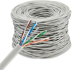 Кабель сетевой Buro BU-CCA-040 UTP 4 пары cat.5E solid 0.40мм CCA 305м серый BU-CCA-040