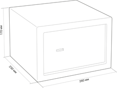 Сейф мебельный Cactus CS-SF-K18L взломостойкий 170x260x230мм ключевой CS-SF-K18L