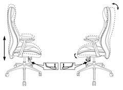Кресло руководителя Бюрократ _Zen черный кожа крестов. алюминий _ZEN/BLACK