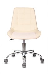 Кресло Бюрократ CH-350SL светло-бежевый текстиль/экокожа крестов. металл хром CH-350SL/IVORY