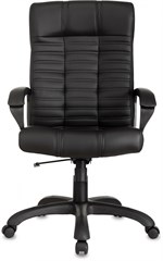 Кресло руководителя Бюрократ KB-10 черный экокожа крестов. пластик KB-10/BLACK