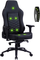 Кресло игровое Cactus CS-CHR-0112BL-M с вибромассажем черный экокожа с подголов. крестов. черный CS-CHR-0112BL-M