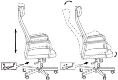 Кресло Бюрократ KB-5M черный TW-01 3C11 сетка/ткань с подголов. крестов. металл хром KB-5M/SL/BLACK