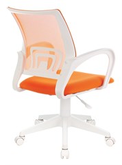 Кресло Бюрократ CH-W695NLT оранжевый TW-38-3 TW-96-1 сетка/ткань крестов. пластик пластик белый CH-W695NLT/OR/TW-961