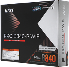 Материнская плата MSI PRO B840-P WIFI Socket AM5 AMD B840 4xDDR5 ATX AC`97 8ch(7.1) 2.5Gg RAID+HDMI PRO B840-P WIFI
