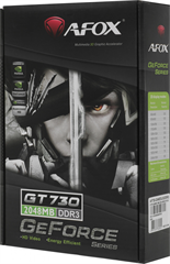 Видеокарта Afox PCI-E 2.0 AF730-2048D3L5 NVIDIA GeForce GT 730 2Gb 64bit GDDR3 900/1333 DVIx1 HDMIx1 AF730-2048D3L5