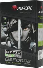Видеокарта Afox PCI-E 2.0 AF730-2048D3L6 NVIDIA GeForce GT 730 2Gb 128bit GDDR3 700/1333 DVIx1 HDMIx AF730-2048D3L6