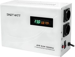 Стабилизатор напряжения Smartwatt AVR Slim 1500RW 1500ВА белый 4512020310003