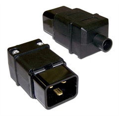 Вилка Lanmaster LAN-IEC-320-C20 IEC 60320 C20 16A 250V black LAN-IEC-320-C20