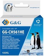 Картридж струйный G&G GG-CH561HE 122 черный (18мл) для HP DJ 1050A/2050A/3000 GG-CH561HE