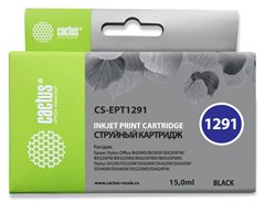 Картридж струйный Cactus CS-EPT1291 T1291 черный (15мл) для Epson Stylus Office B42/BX305/BX305F/BX3 CS-EPT1291