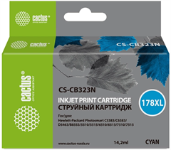 Картридж струйный Cactus CS-CB323N(CS-CB323) №178XL синий (14.6мл) для HP PS B8553/C5383/C6383/D5463 CS-CB323N(CS-CB323)