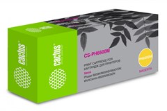 Картридж лазерный Cactus CS-PH6600M CS-PH6600М 106R02234 пурпурный бар.в компл. (6000стр.) для Xerox CS-PH6600М