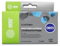 Картридж струйный Cactus CS-EPT0805 T0805 светло-голубой (11.4мл) для Epson Stylus Photo P50/PX650/P CS-EPT0805