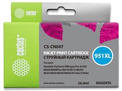 Картридж струйный Cactus CS-CN047 №951XL пурпурный (26мл) для HP DJ Pro 8100/8600 с чипом CS-CN047