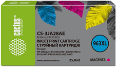 Картридж струйный Cactus CS-3JA28AE 963XL пурп.пигм. (25.8мл) для HP OfficeJet Pro 9010/9010e/9012/9 CS-3JA28AE