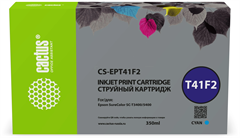 Картридж струйный Cactus CS-EPT41F2 T41F2 голуб.пигм. (350мл) для Epson SureColor SC-T5400M/SC-T3405 CS-EPT41F2