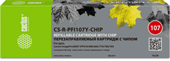 Картридж перезаправляемый струйный Cactus CS-R-PFI107Y-CHIP желтый (260мл) для Canon imageProGRAF iP CS-R-PFI107Y-CHIP