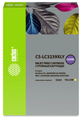 Картридж струйный Cactus CS-LC3239XLY желтый (52мл) для Brother HL-J6000DW/J6100DW с чипом CS-LC3239XLY