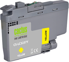 Картридж струйный Cactus CS-LC3237Y желтый (18.4мл) для Brother HL-J6000DW/J6100DW с чипом CS-LC3237Y