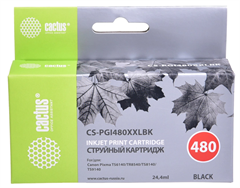 Картридж струйный Cactus CS-PGI480XXLBK PGI-480XLBK черный пигментный (24.4мл) для Canon Pixma TR754 CS-PGI480XXLBK