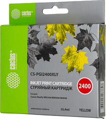 Картридж струйный Cactus CS-PGI2400XLY PGI-2400XLY желт.пигм. (20.4мл) для Canon MAXIFY iB4040/ МВ50 CS-PGI2400XLY