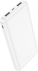 Мобильный аккумулятор Hoco J100 High-ranking 10000mAh 2.1A 2xUSB-A белый (J100 HIGH-RANKING WHITE) J100 HIGH-RANKING WHITE