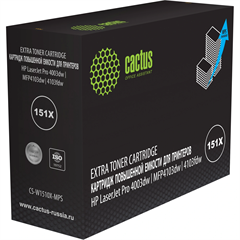 Картридж лазерный Cactus CS-W1510X-MPS 151X черный (18000стр.) для HP LJ Pro 4003dw/MFP4103dw/4103fd CS-W1510X-MPS
