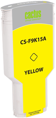 Картридж струйный Cactus CS-F9K15A 728XXL желтый (300мл) для HP DesignJet T730, T830 с чипом CS-F9K15A