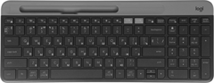 Клавиатура Logitech K580 черный/серебристый USB беспроводная BT/Radio slim Multimedia (920-009208) 920-009208