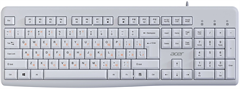 Клавиатура Acer OKW500 белый USB Multimedia (ZL.KBDEE.01S) кабель 1.8м ZL.KBDEE.01S