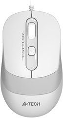 Мышь A4Tech Fstyler FM10S белый/серый оптическая 1600dpi silent USB 3but (FM10S USB WHITE) FM10S USB WHITE