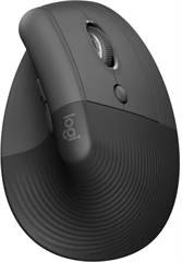 Мышь Logitech Lift графитовый оптическая 4000dpi silent беспров. BT/Radio USB для ноутбука 5but (910 910-006485