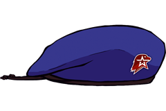 Берет шерстяной бесшовный форменный 