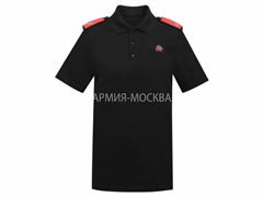 Рубашка-поло Юнармия. Короткий рукав. Черный UNAR-0004