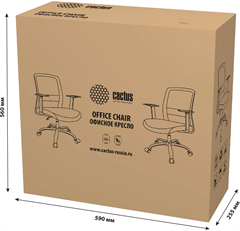 Кресло Cactus CS-WMC333-BL темно-синий сиденье темно-синий сетка/ткань низк.спин. крестов. пластик п CS-WMC333-BL