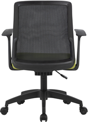 Кресло Cactus CS-MC222-BKGN черный сиденье салатовый сетка/ткань низк.спин. крестов. пластик пластик CS-MC222-BKGN