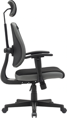 Кресло Cactus CS-CHR-MC03-BKGY черный/серый с подголов. крестов. пластик пластик черный CS-CHR-MC03-BKGY