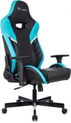 Кресло игровое Knight Thunder 5X черный/голубой экокожа крестов. металл KNIGHT THUNDER 5X BL