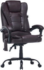 Кресло Cactus CS-CHR-OC03M-BR с вибромассажем темно-коричневый экокожа с подголов. крестов. CS-CHR-OC03M-BR