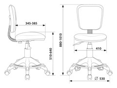 Кресло детское Бюрократ CH-W204/F мультиколор маскарад крестов. пластик подст.для ног пластик белый CH-W204/F/MASKARAD
