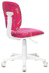 Кресло детское Бюрократ CH-W204NX малиновый Sticks 05 крестов. пластик пластик белый CH-W204NX/STICK-PK