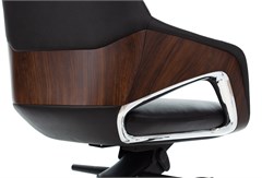 Кресло руководителя Бюрократ _DAO-2 черный кожа с подголов. крестов. алюминий _DAO-2/BLACK