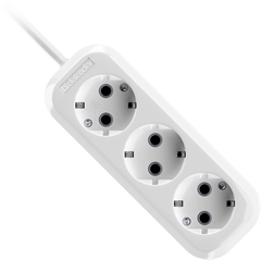 Сетевой удлинитель Defender R330 1.5м (3 розетки) белый (пакет ПЭ) 99368