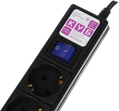 Сетевой фильтр Powercube SPG6-B3M 3м (6 розеток) черный (коробка) SPG6-B3M