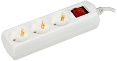 Сетевой удлинитель IEK У03В 3м (3 розетки) белый (пакет ПЭ) WYP10-10-03-03-ZK-G