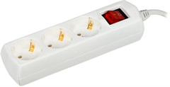 Сетевой удлинитель IEK У03В 1.5м (3 розетки) белый (пакет ПЭ) WYP10-10-03-D15-ZK-G