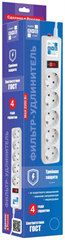 Сетевой фильтр Powercube SPG-B-15-WHITE 5м (5 розеток) белый (коробка) SPG-B-15-WHITE