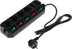 Сетевой удлинитель Most A10 1.6м (6 розеток) черный (коробка) MOST A10-Ч 1.6М