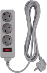 Сетевой фильтр Buro 300SL-3-G 3м (3 розетки) серый (пакет ПЭ) 300SL-3-G